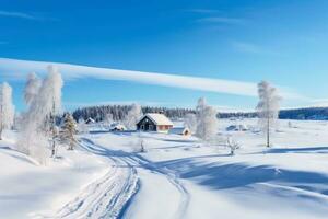 A nordic landscape in winter. photo