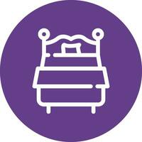 Double Bed Creative Icon Design vector