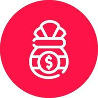 Money Bag Creative Icon Design vector