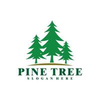 Pine Tree logo design vector. Creative Pine logo concepts template vector