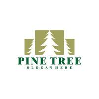 Pine Tree logo design vector. Creative Pine logo concepts template vector