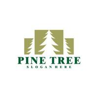 Pine Tree logo design vector. Creative Pine logo concepts template vector