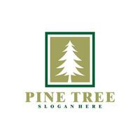 Pine Tree logo design vector. Creative Pine logo concepts template vector