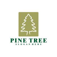 Pine Tree logo design vector. Creative Pine logo concepts template vector
