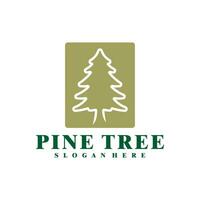 Pine Tree logo design vector. Creative Pine logo concepts template vector