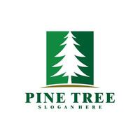 Pine Tree logo design vector. Creative Pine logo concepts template vector