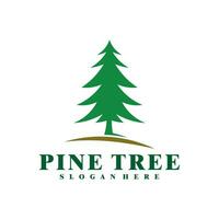 Pine Tree logo design vector. Creative Pine logo concepts template vector