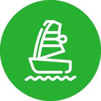 diseño de icono creativo de windsurf vector