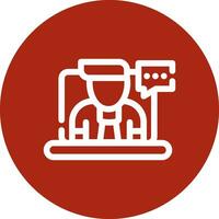 Online Interview Creative Icon Design vector