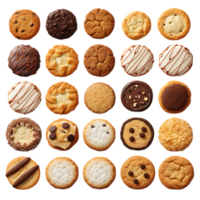 collection of cookies, ai generative png