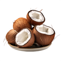 stapel van kokosnoten, ai generatief png
