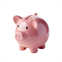 Pink piggy bank, ai generative png