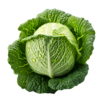 fresh green cabbage, ai generative png