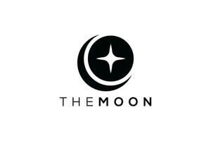 Minimal Moon trendy vector logo design