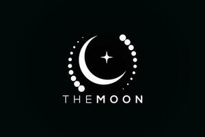 mínimo Luna de moda vector logo diseño