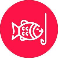 Hooked Fish Creative Icon Design vector