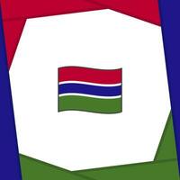 Gambia bandera resumen antecedentes diseño modelo. Gambia independencia día bandera social medios de comunicación correo. Gambia bandera vector