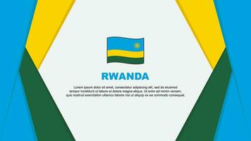 Rwanda Flag Abstract Background Design Template. Rwanda Independence Day Banner Cartoon Vector Illustration. Rwanda Background
