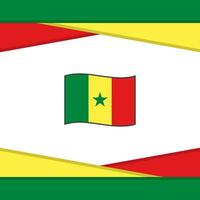 Senegal Flag Abstract Background Design Template. Senegal Independence Day Banner Social Media Post. Senegal Vector