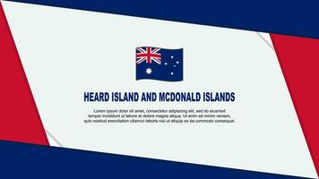 Heard Island And McDonald Islands Flag Abstract Background Design Template. Heard Island And McDonald Islands Banner Cartoon Vector Illustration. Independence Day