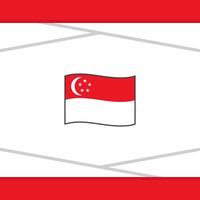 Singapore Flag Abstract Background Design Template. Singapore Independence Day Banner Social Media Post. Singapore Vector