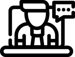 Online Interview Creative Icon Design vector