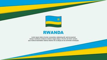 Rwanda Flag Abstract Background Design Template. Rwanda Independence Day Banner Cartoon Vector Illustration. Rwanda Design