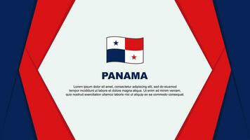 Panama Flag Abstract Background Design Template. Panama Independence Day Banner Cartoon Vector Illustration. Panama Background