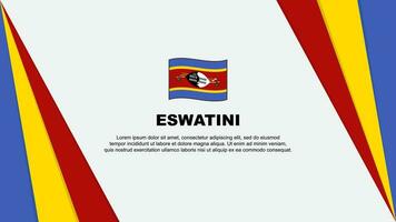 Eswatini Flag Abstract Background Design Template. Eswatini Independence Day Banner Cartoon Vector Illustration. Eswatini Flag