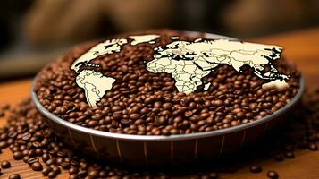 café culturas desde alrededor el mundo. ai generado foto