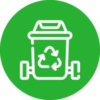 Trash Bin Creative Icon Design vector