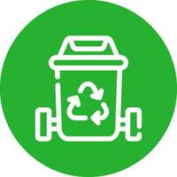 Trash Bin Creative Icon Design vector