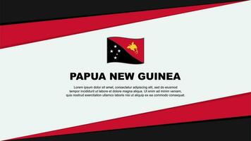 Papua New Guinea Flag Abstract Background Design Template. Papua New Guinea Independence Day Banner Cartoon Vector Illustration. Papua New Guinea Design