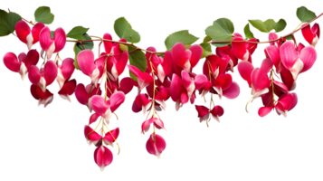 Bleeding heart vine group plants isolated on transparent background ai generated png