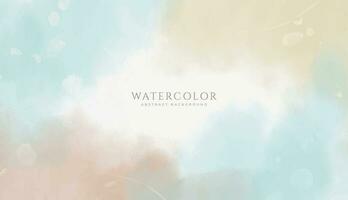 Abstract horizontal watercolor background. Neutral light colored empty space background illustration vector