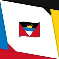 Antigua And Barbuda Flag Abstract Background Design Template. Antigua And Barbuda Independence Day Banner Social Media Post. Antigua And Barbuda Independence Day vector