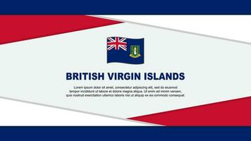 British Virgin Islands Flag Abstract Background Design Template. British Virgin Islands Independence Day Banner Cartoon Vector Illustration. Vector