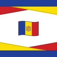 Andorra Flag Abstract Background Design Template. Andorra Independence Day Banner Social Media Post. Andorra Vector