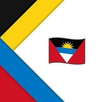 Antigua And Barbuda Flag Abstract Background Design Template. Antigua And Barbuda Independence Day Banner Social Media Post. Antigua And Barbuda Illustration vector