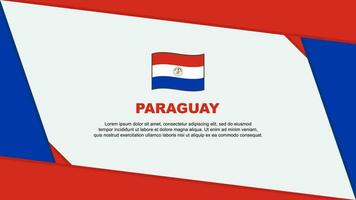 Paraguay Flag Abstract Background Design Template. Paraguay Independence Day Banner Cartoon Vector Illustration. Independence Day