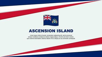 Ascension Island Flag Abstract Background Design Template. Ascension Island Independence Day Banner Cartoon Vector Illustration. Ascension Island Design