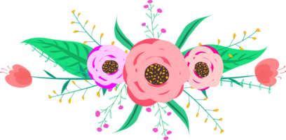 Bouquet of flowers, Floral bouquet design. png