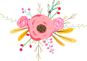 mazzo di fiori, floreale mazzo design. png