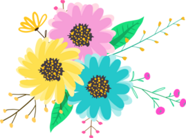 Bouquet of flowers, Floral bouquet design. png