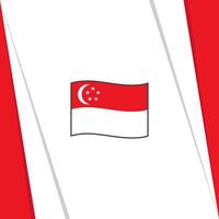 Singapore Flag Abstract Background Design Template. Singapore Independence Day Banner Social Media Post. Singapore Flag vector