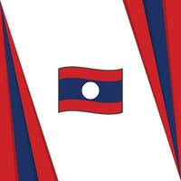 Laos Flag Abstract Background Design Template. Laos Independence Day Banner Social Media Post. Laos Flag vector