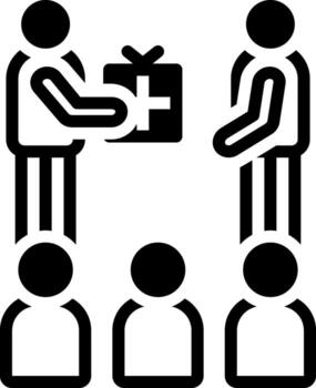 solid icon for behalf vector