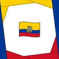 Ecuador Flag Abstract Background Design Template. Ecuador Independence Day Banner Social Media Post. Ecuador Banner vector