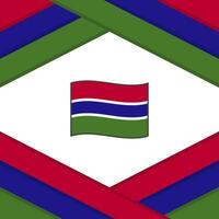 Gambia Flag Abstract Background Design Template. Gambia Independence Day Banner Social Media Post. Gambia Template vector