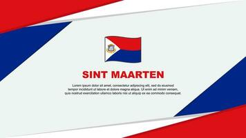 Sint Maarten Flag Abstract Background Design Template. Sint Maarten Independence Day Banner Cartoon Vector Illustration. Sint Maarten